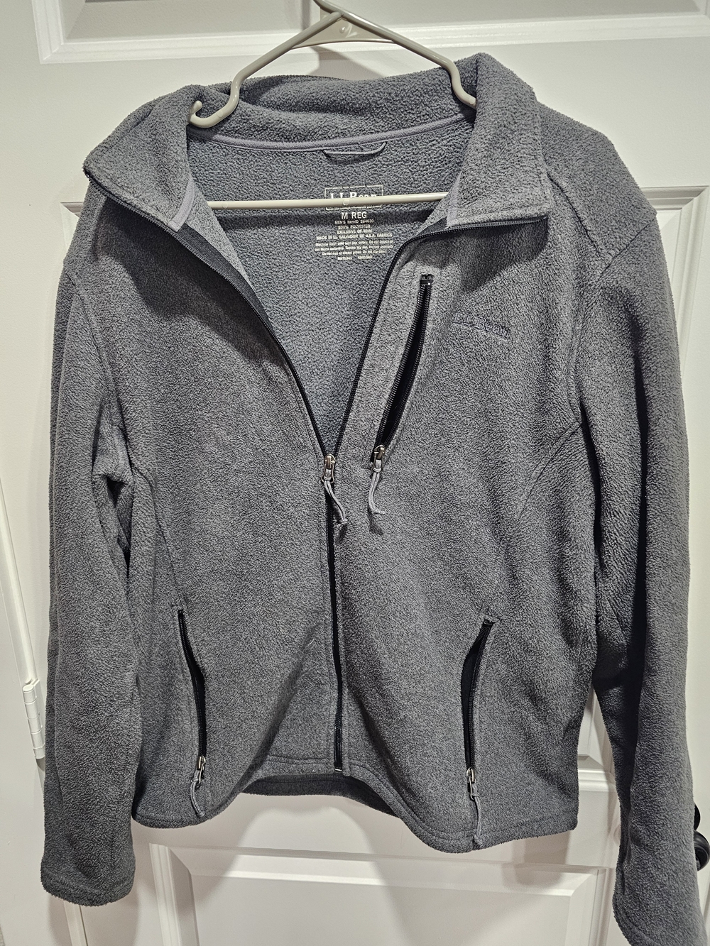 L.L. Bean Men's Dark Gray Fleece Jacket